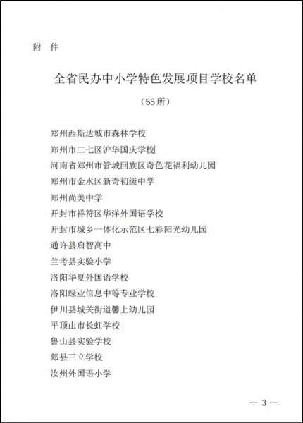 55所民办中小学校入选！全省民办中小学特色发展项目学校名单公布